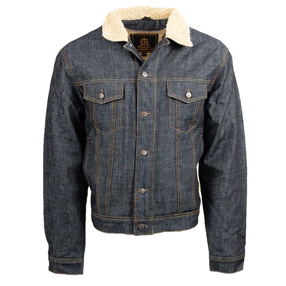 STS Ranchwear Other - STS Ranchwear Men's Denim Jacket 2XL Blue Sherpa Fleece Collar [NEW WITH TAGS]